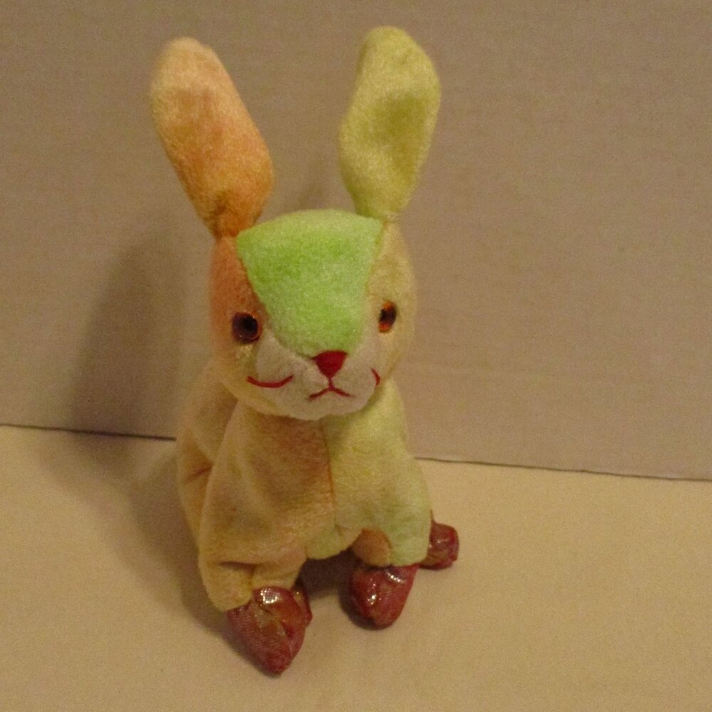 Ty Beanie Plush Chinese Zodiac Rabbit Vintage Y2k Green Red Yellow Animal Plush